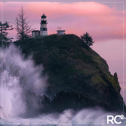Lighthouse located on the Washington State Coastline